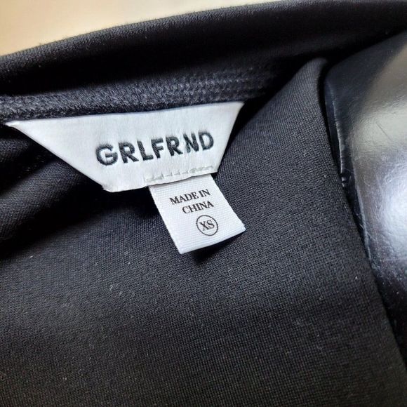 GRLFRND Womens XS Black Joni Romper Short Form Fitted Ponte Jersey Knit - Picture 8 of 8